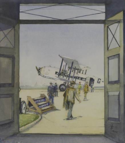Lot 361 - John P Smith (contemporary)
ADVERTISING PERSIL IN A WAR SURPLUS SE5 AIRCRAFT
Signed l.l.