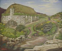 Lot 457 - Douglas Percy Bliss (1900-1984)
AN HEBRIDEAN COTTAGE
Signed l.l.