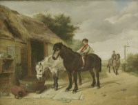 Lot 405 - Walter Hunt (1861-1941)
'HOME FROM PASTURE'
Signed and dated '82 l.r.
