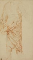 Lot 325 - Alfred George Stevens (1817-1875)
A STANDING NUDE
Red chalk
28 x 16cm