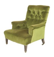 Lot 564 - An Howard & Sons green upholstered armchair