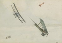 Lot 346 - William Earl Johns (1893-1968)
'1916' - COMBAT BETWEEN FRENCH AND GERMAN FIGHTERS
Dated l.r.