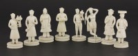 Lot 117 - Eight Indian ivory tradesman figures
