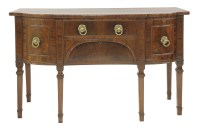 Lot 579 - A mahogany bow front sideboard