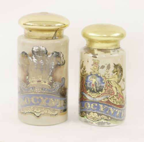 Lot 121 - Two apothecary's jars and covers