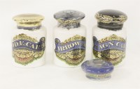 Lot 122 - Three glass apothecary's jars
