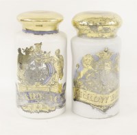 Lot 124 - Two apothecary's jars and covers