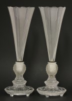 Lot 33 - A pair of Baccarat cut glass centrepieces