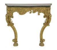 Lot 592 - A giltwood console table