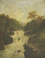 Lot 425 - John Brandon Smith (1848-1884)
A WATERFALL
Signed l.l.