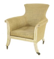 Lot 609 - A Regency stripped pine armchair