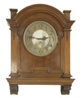 Lot 485 - A mahogany 'Town Hall' clock