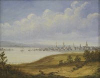 Lot 433 - Early 19th century
VIEW OF A TOWN AND HARBOUR