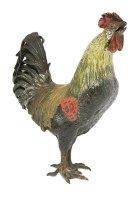 Lot 198 - An Austrian cold painted bronze cockerel
