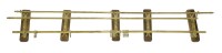 Lot 613 - A brass hanging coat rack