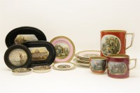 Lot 302 - Prattware to include a collection of pot lids