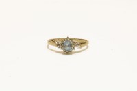 Lot 17 - A 9ct gold topaz and diamond cluster ring 
1.40g