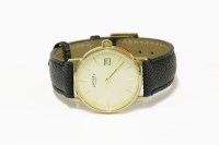 Lot 65 - A gentleman's 9ct gold Rotary quartz strap watch