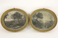 Lot 1689 - A pair of oval engravings