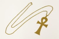Lot 12 - An Egyptian gold Ankh cross