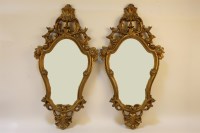 Lot 576 - A pair of gilt frame wall mirrors