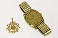Lot 47 - A gentleman's gold plated Omega de Ville quartz watch