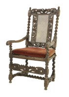 Lot 512 - A Charles II walnut armchair