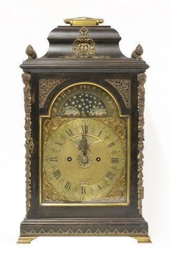 Lot 489 - A George III ebonised bracket clock