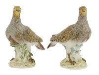 Lot 15 - A pair of Meissen porcelain partridges
