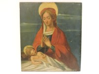 Lot 672 - English School
MADONNA AND CHILD
oil on panel