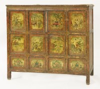 Lot 1684 - An Afghan painted wooden cabinet