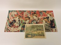 Lot 342 - A Japanese Triptych woodblock print