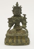 Lot 135 - A bronze bodhisattva