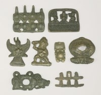 Lot 292 - A miscellaneous group of bronze tokens and charms (8)

Provenance:  From the Estate of Stephen Masty.