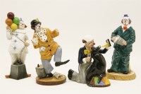 Lot 358 - Four Royal Doulton figures of clowns
