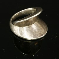 Lot 1590 - A sterling silver ring by Georg Jensen