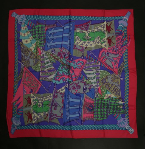 Lot 1453 - An Hermès silk scarf