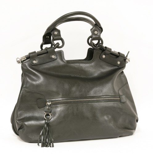 Lot 1022 - A Salvatore Ferragamo black leather large tote handbag