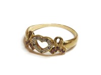 Lot 65A - A 9ct gold diamond and sapphire ring