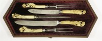 Lot 47 - A Victorian double country house carving set