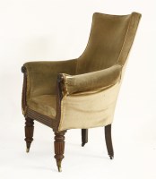 Lot 1578 - A Regency mahogany upholstered library chair