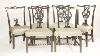 Lot 617 - A set of six 18th century mahogany dining chairs