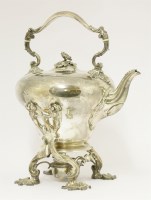 Lot 173 - A Victorian silver spirit kettle