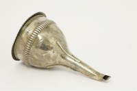 Lot 176 - A large George III silver wine funnel