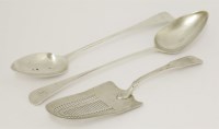 Lot 183 - A George III silver old english pattern basting spoon