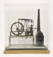 Lot 51 - A brass stationary steam engine