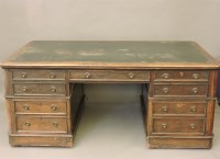 Lot 714 - A 19th century mahogany partner's desk