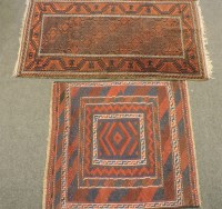 Lot 739 - Two small Persian rugs