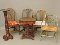 Lot 610 - A pair of George III mahogany dining chairs