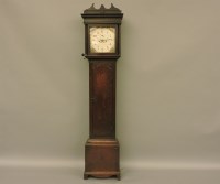 Lot 880 - A 19th century oak longcase clock